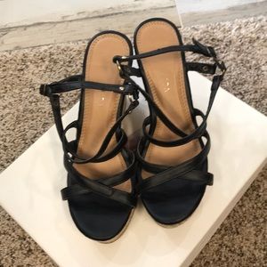 Black Wedge Sandals size 7
